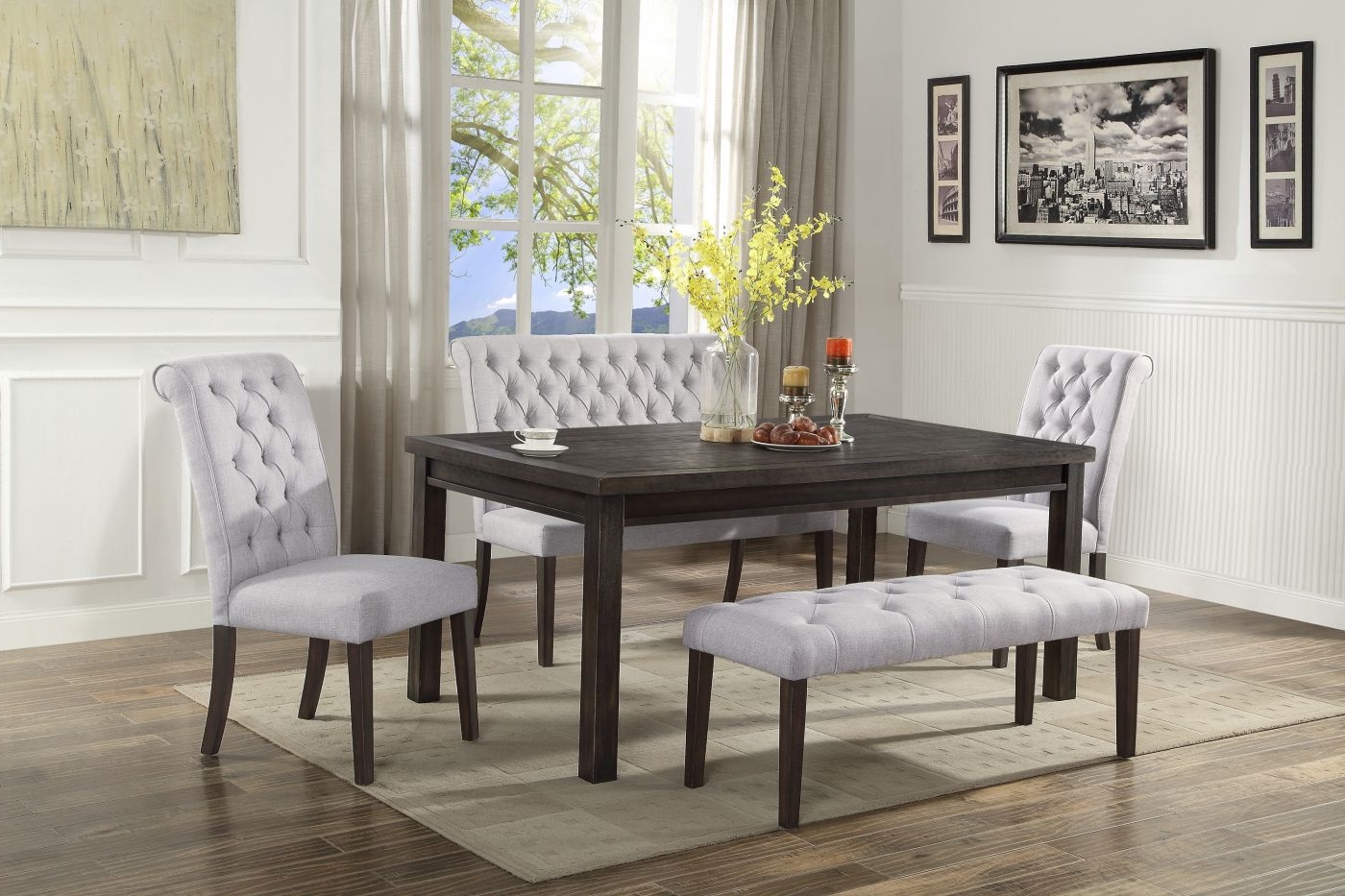 High Back Dining Bench