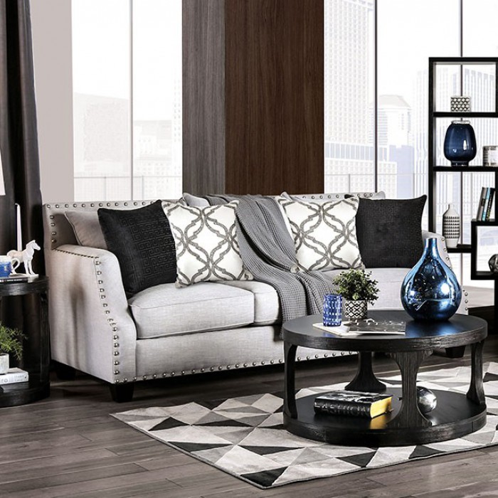 Furniture Of America Living Room Furniture Gray Chenille