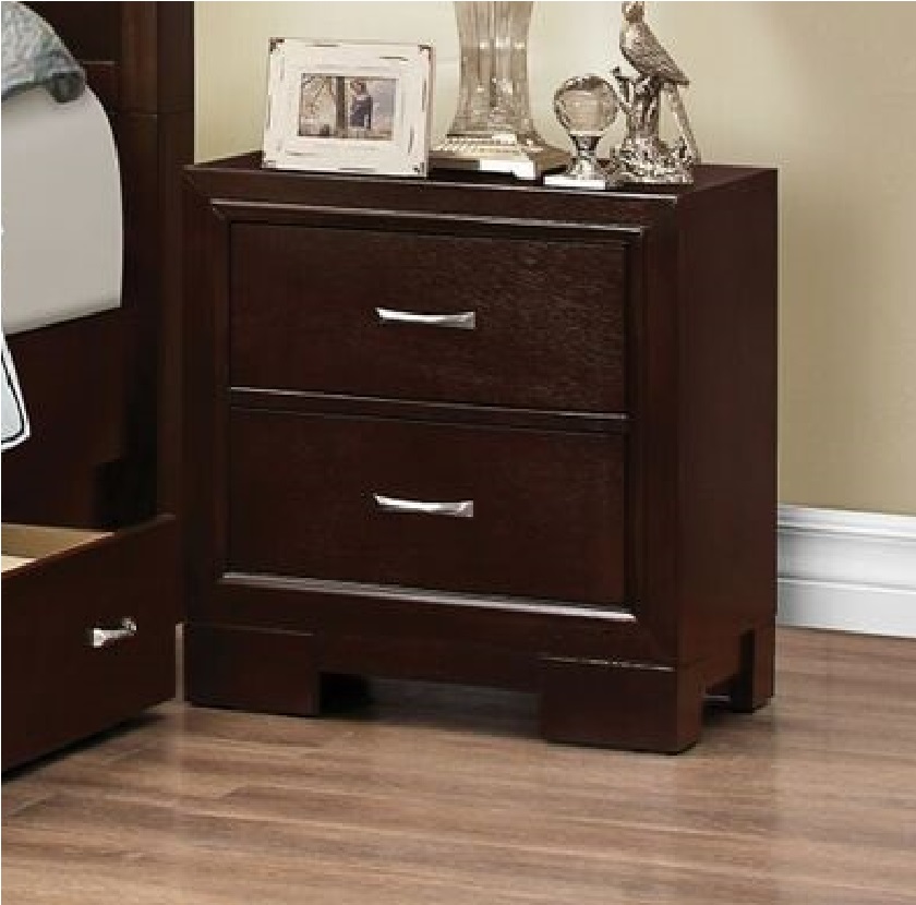 Esofastore Contemporary Style Espresso Finish 4pc Queen Size Bed 2