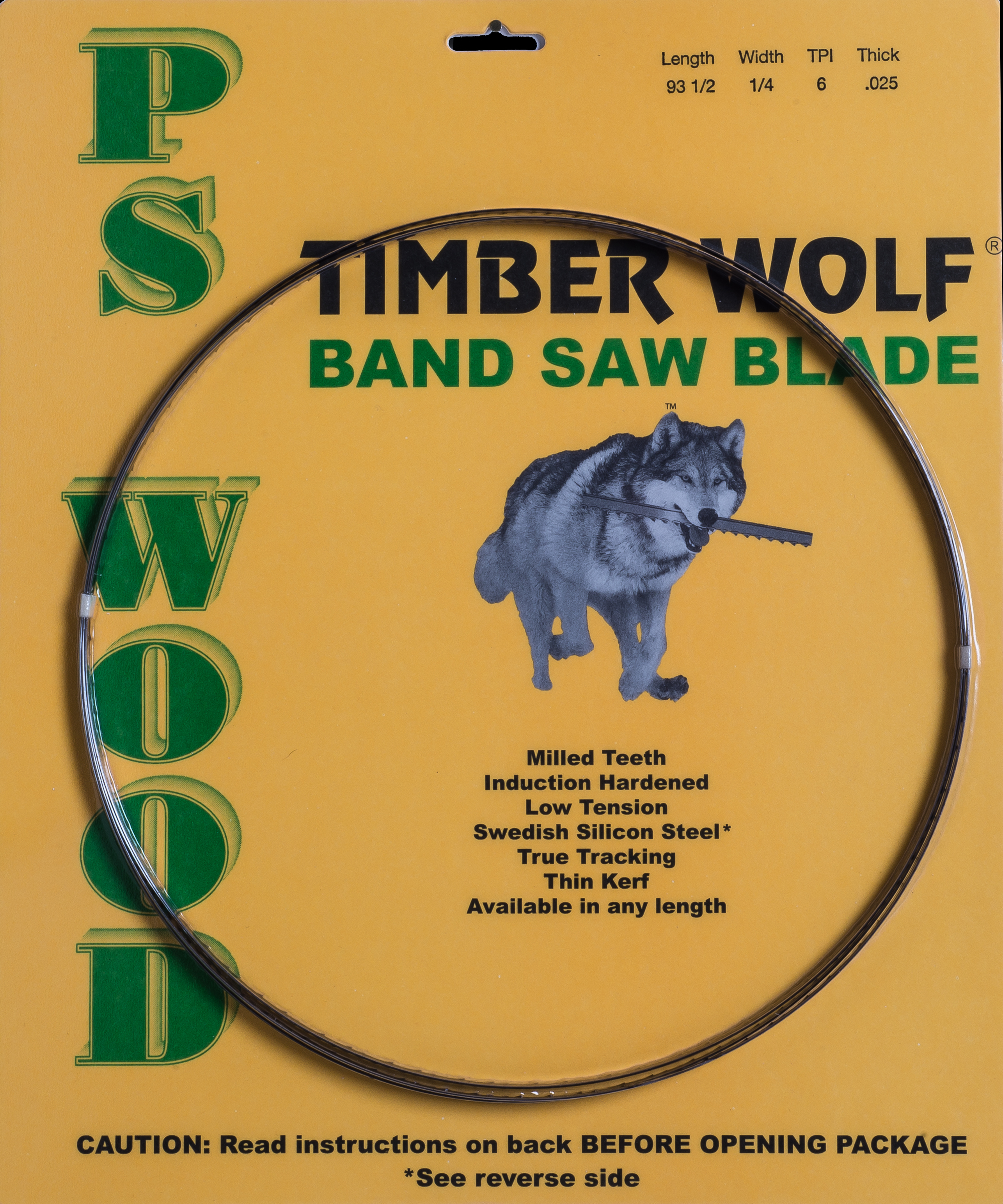 Timber Wolf 91&quot; x 3/8&quot; x 6 TPI band saw blade
