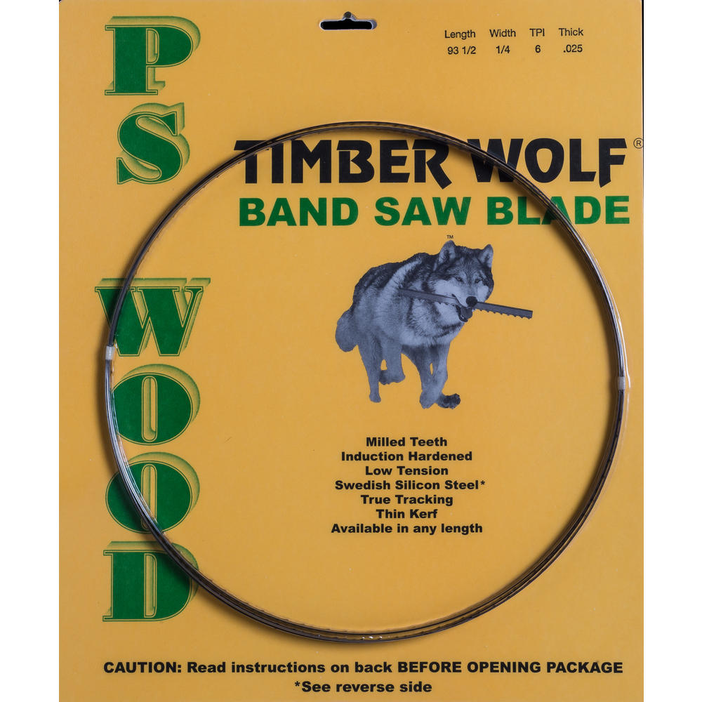 Timber Wolf 91" x 3/8&quot; x 4 TPI band saw blade