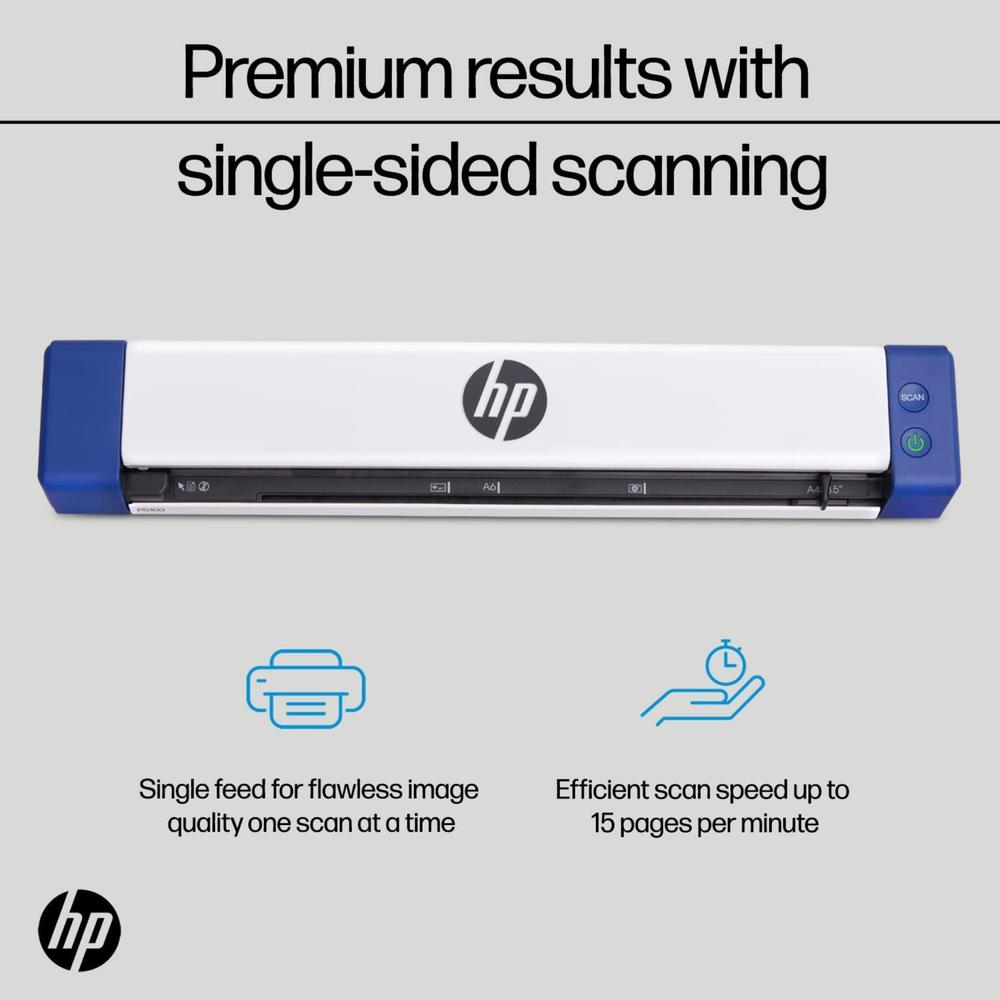 HP USB Document Scanner & Photo Scanner for 1-Sided Sheetfed Digital Scanning, PC and Mac Compatible
