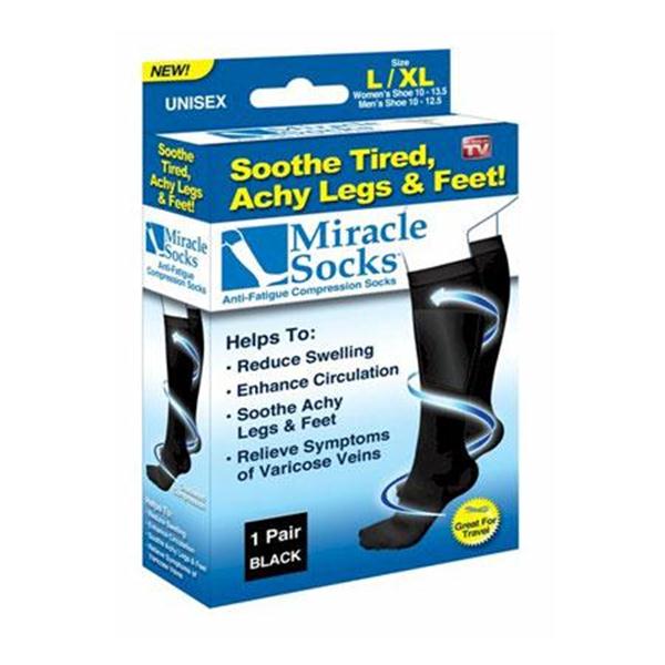 As Seen On TV Ontel Miracle Socks - Black medium