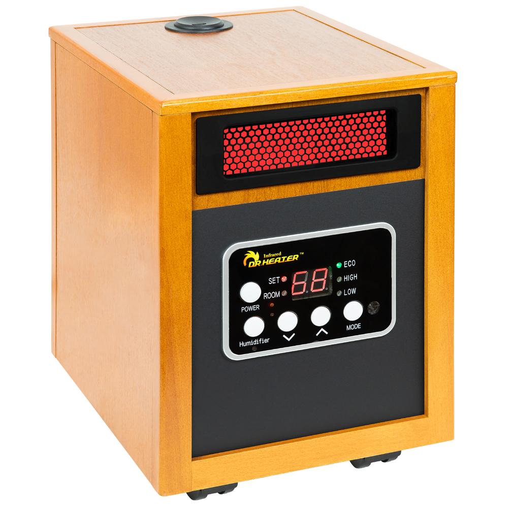 Dr. Infrared Heater Portable Space Heater with Humidifier, 1500-Watt, Model # DR-968H, Cherry