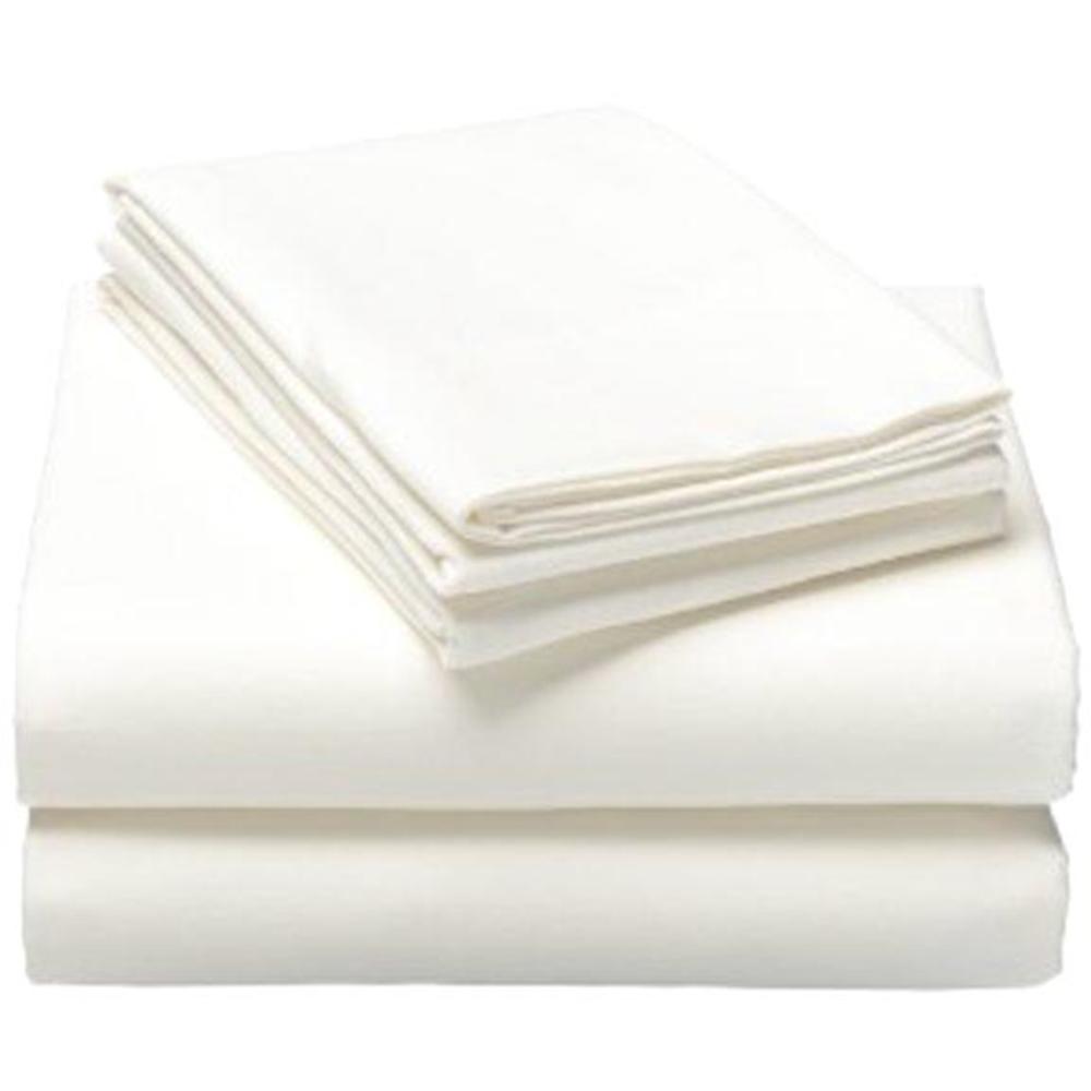 MARRIKAS FLANNEL SHEET SET SOLID WHITE