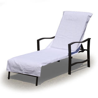 Howplumb Hotel Leisure White Chaise Lounge Chair Cover ...