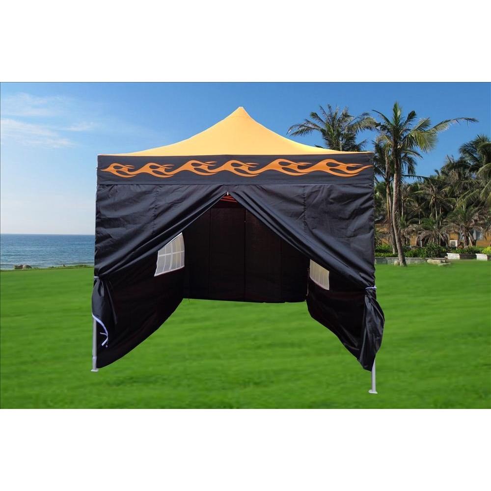 Delta canopy 10'x10' F Model Orange Flame - Pop up Canopy Party Tent Gazebo Ez - By DELTA Canopies
