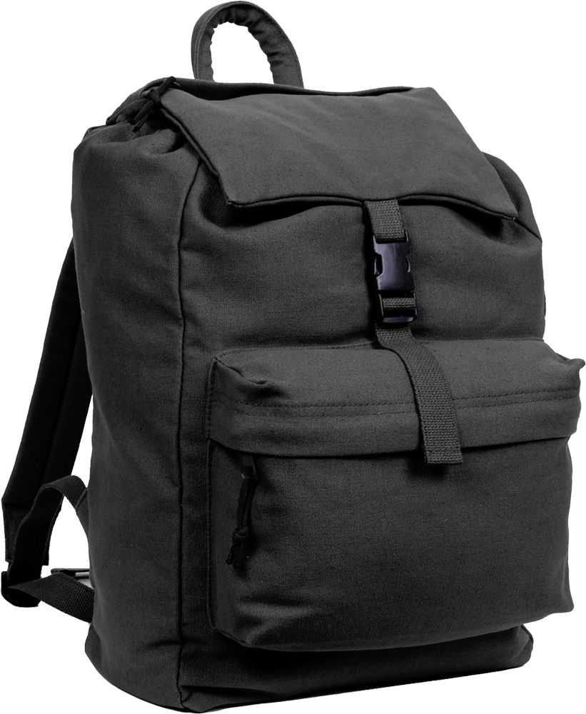 Rothco Black Canvas Military Day Backpack