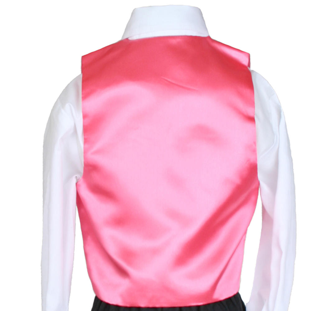 Leadertux 5 6 7 8 10 12 14 16 18 20 Solid Color Satin Coral Vest only Boy Kid Child Teen size for Formal Tuxedo Suit