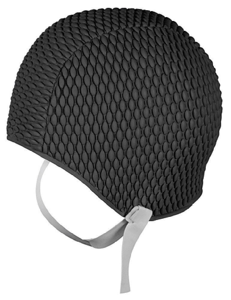AquaPro Classic Swim / Bathing Cap with Chin Strap Black Shop Your Way Online Shopping