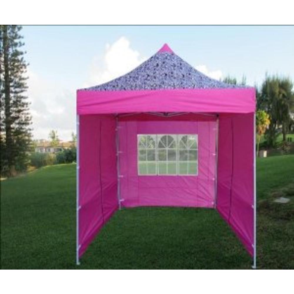 Delta canopy 8'X8' Pink Zebra - Pop up Canopy Party Tent Gazebo Ez