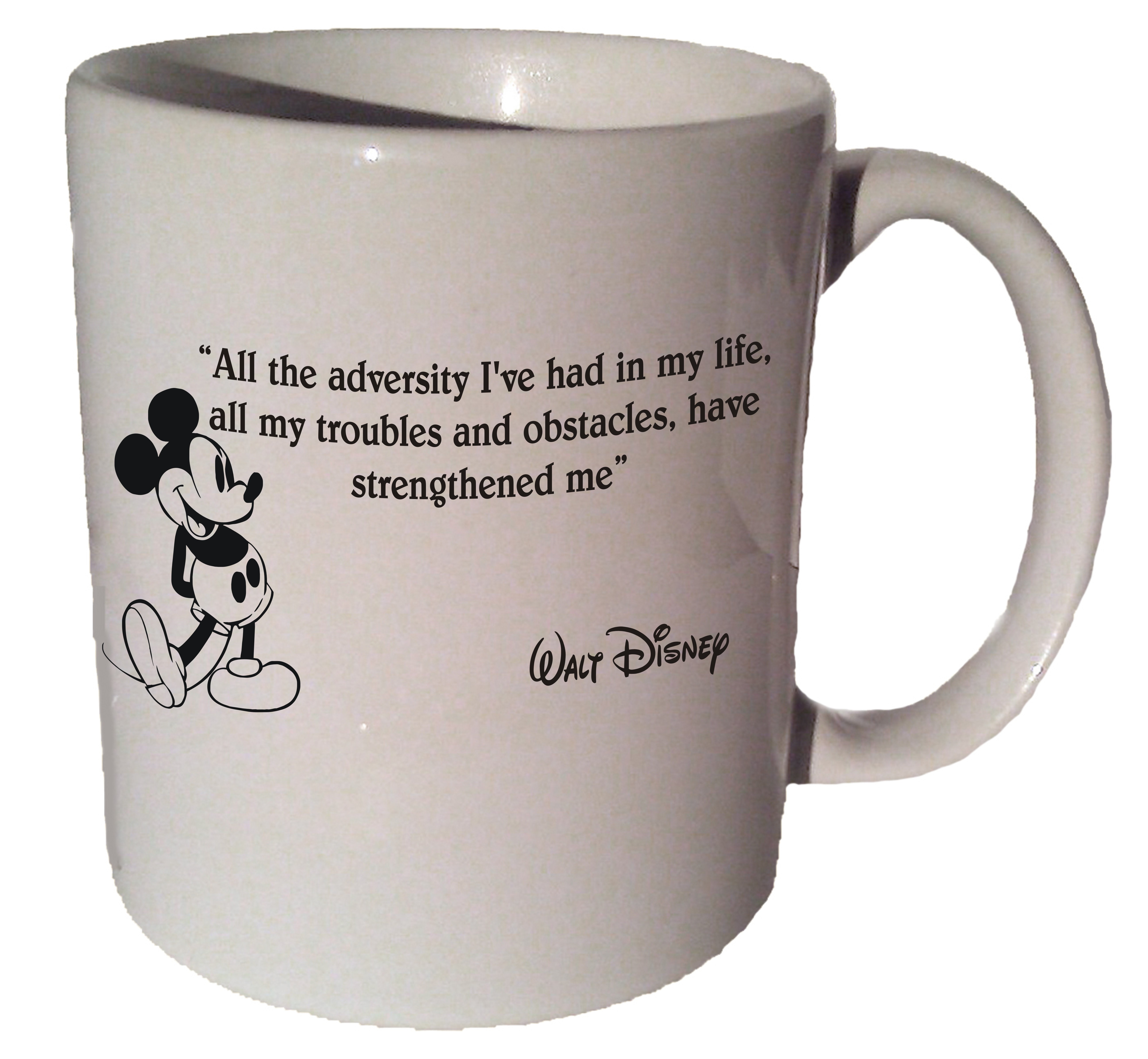 VMR Customization Mickey Mouse Disney "All the Adversity I've Had in My Life" Quote Coffee Tea Ceramic Mug 11 Oz