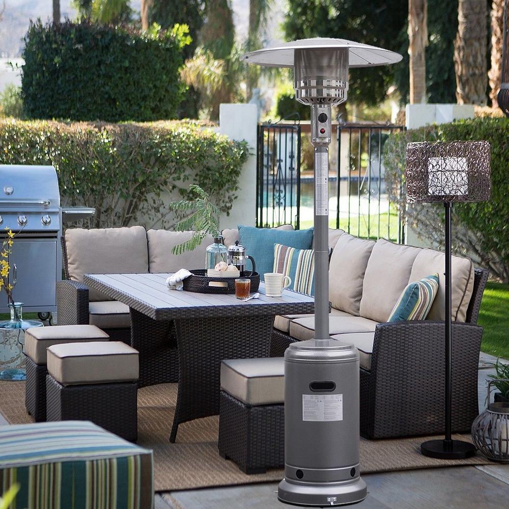 ConvenienceBoutique Garden Outdoor Patio Heater Propane Standing LP Gas Steel w/accessories