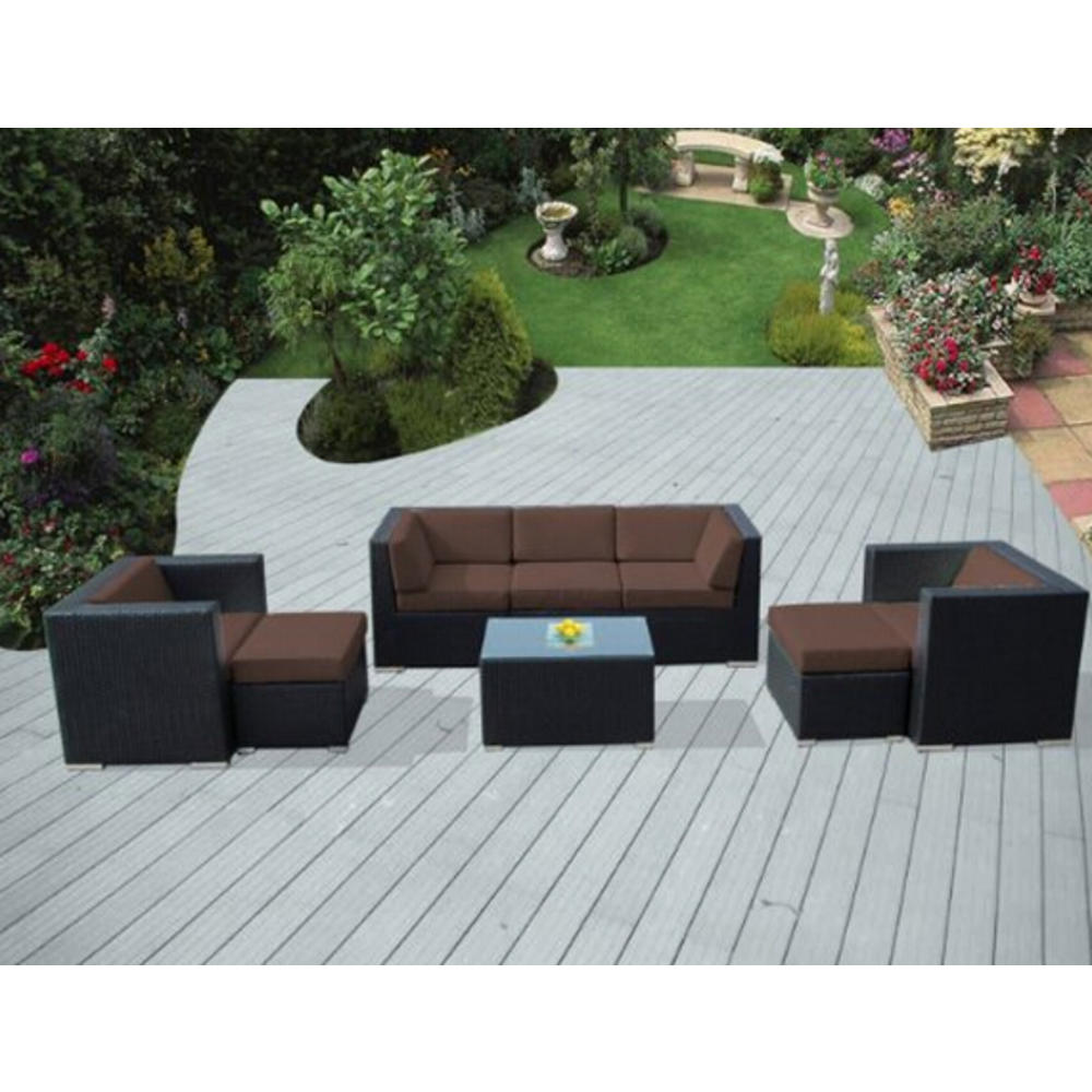 Ohana 8pc Deep Seating Set with Free Cover (No Assembly Set) - Brown
