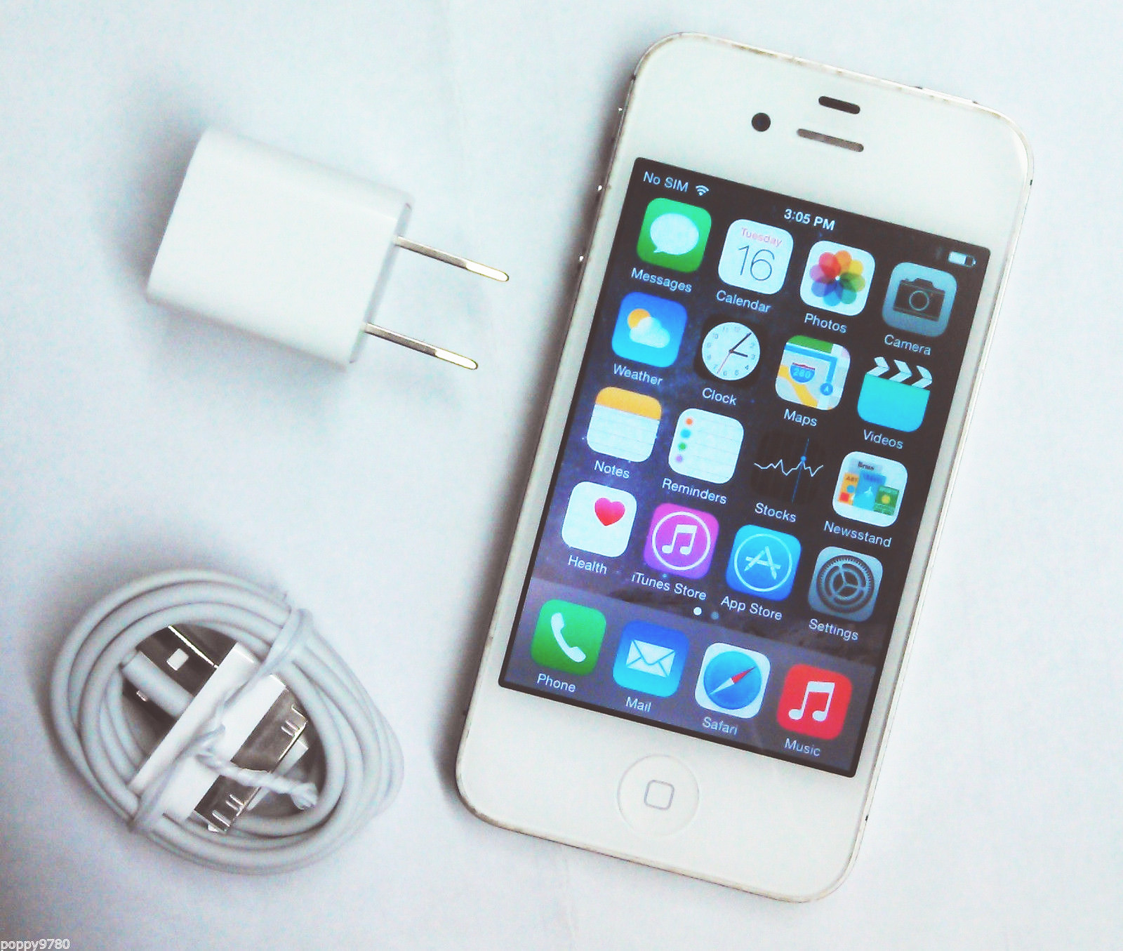 Iphone 4swht Apple Iphone 4s White 16gb Gsm Unlocked Smartphone Cell Phone Fully Tested Sligthly Used