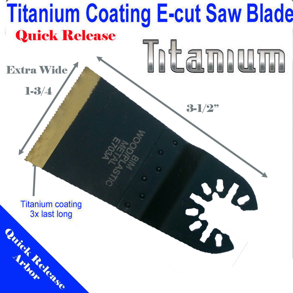 MTP-MultiToolPro MTP 4 Titanium Bi Metal Oscillating Saw Blades Fits Dremel Multi-Max, Fein Multimaster,Bosch Dewalt Porter Cable