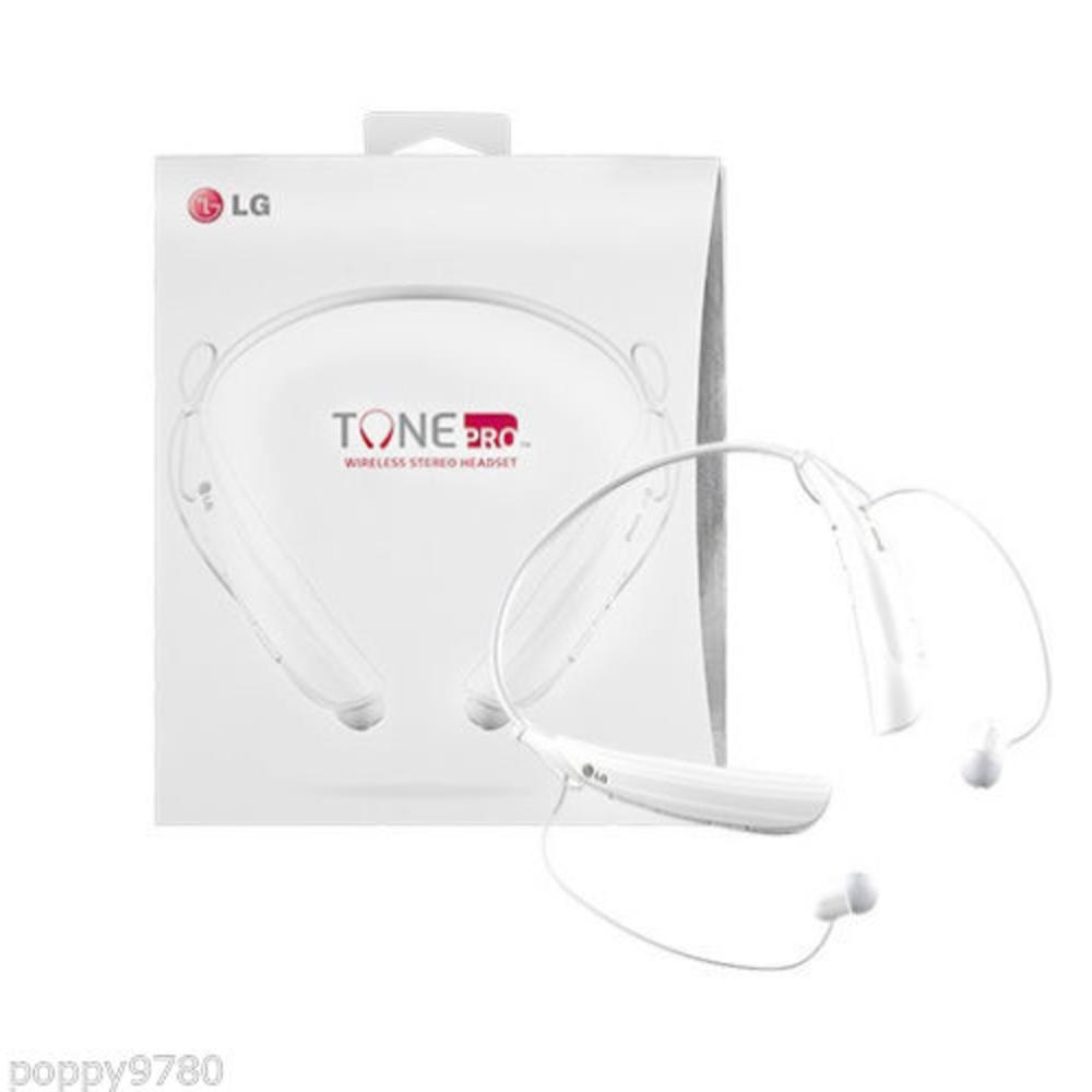 LG New LG Tone PRO HBS-750 Wireless Bluetooth Stereo Headset - Retail Package White