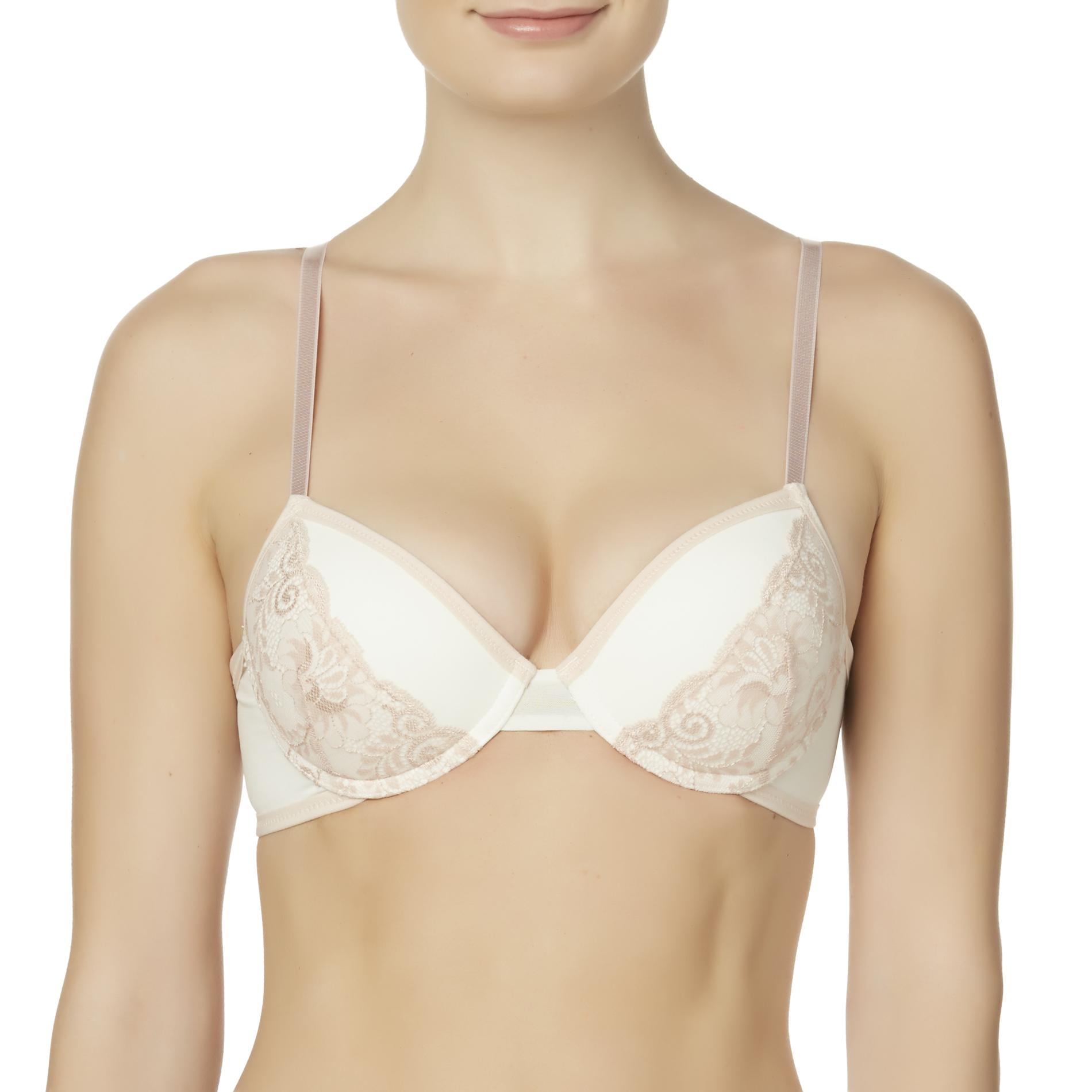 Jaclyn Smith Women's Lace Trim Push-Up Bra - 3125, Size: 36, Dogwood Jaclyn Smith Women's Lace Trim Push-Up Bra - 3125, Size: 36, Dogwood