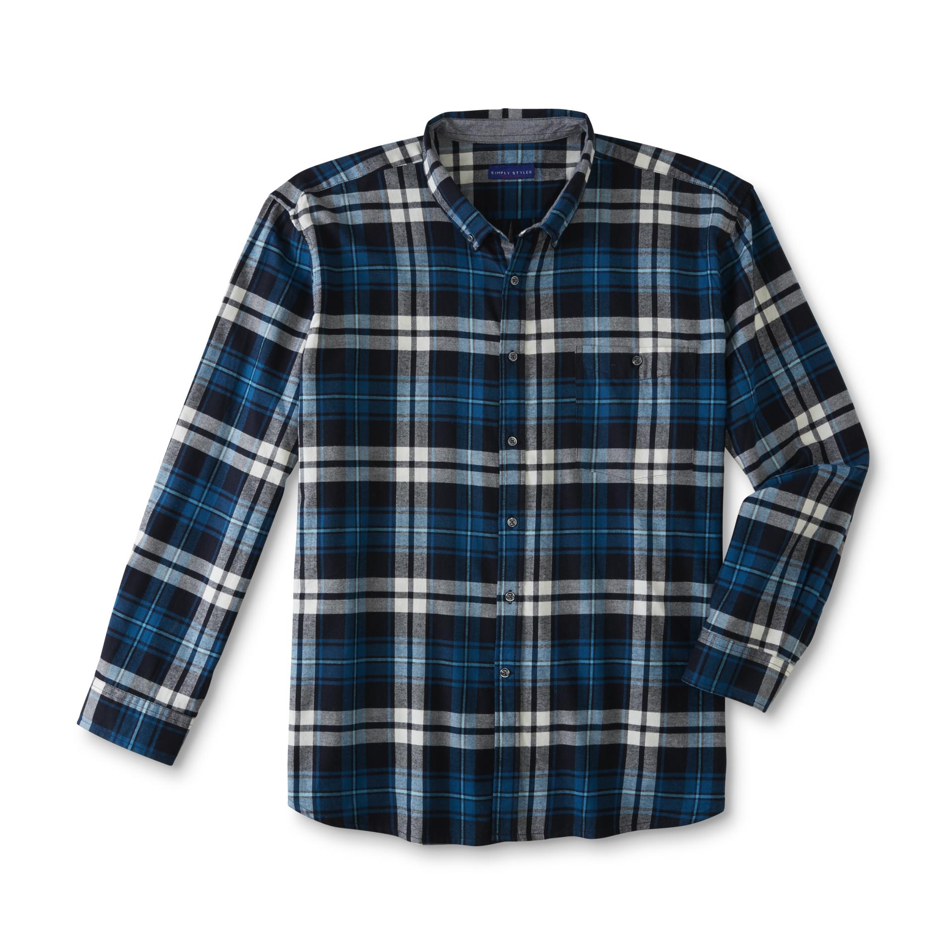 Simply Styled Men's Big & Tall Flannel Shirt - Plaid