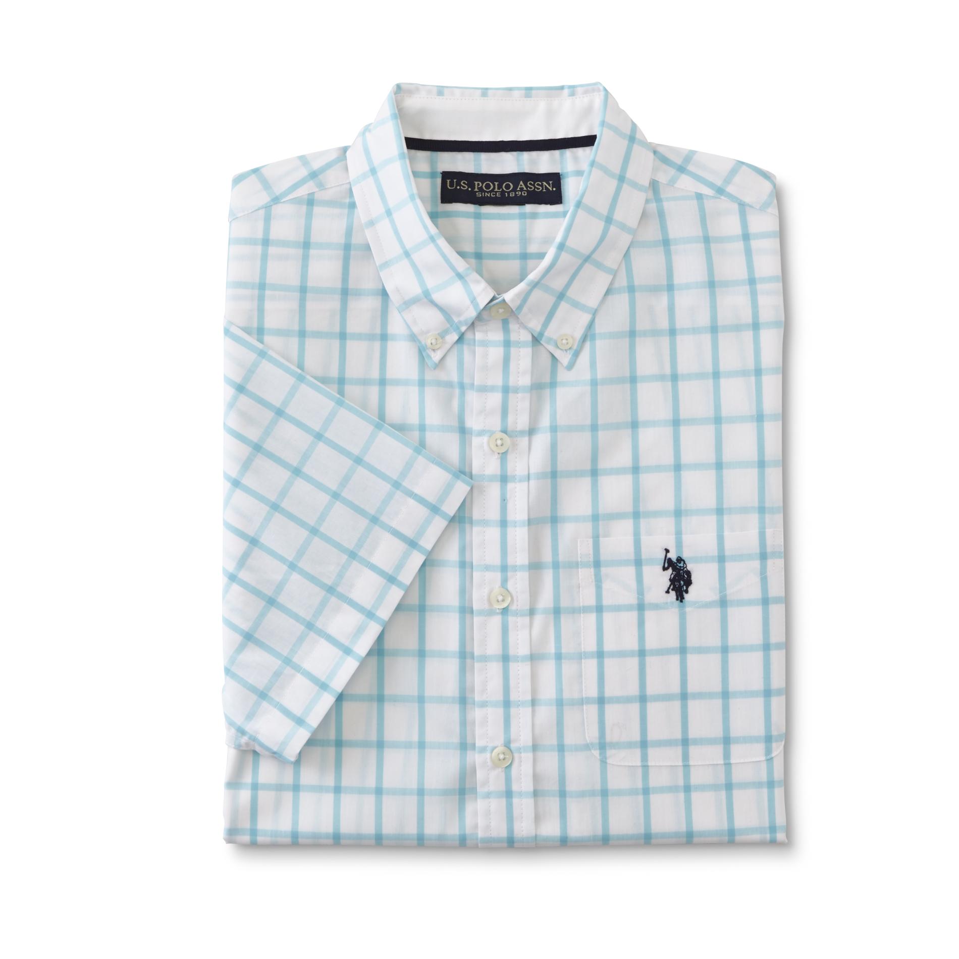 U.S. Polo Assn. Men's Short-Sleeve Shirt - Windowpane