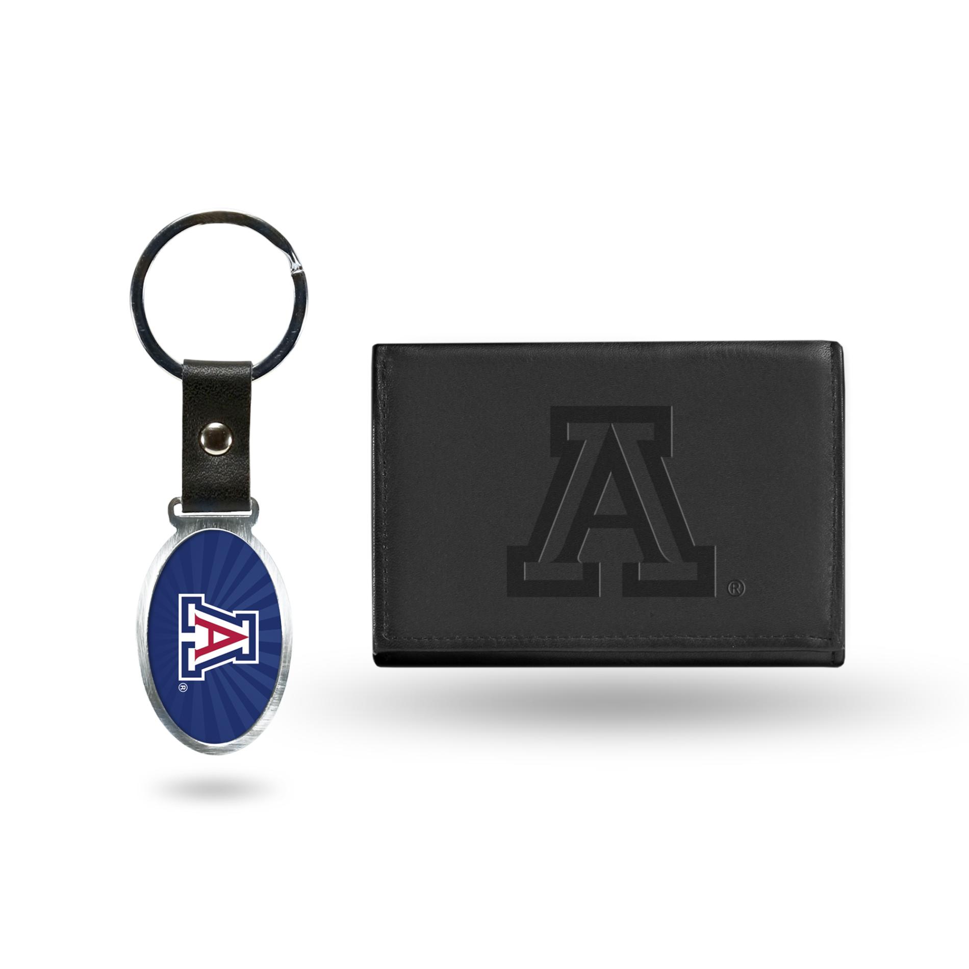 NCAA Men's Wallet & Key Chain - Arizona Wildcats, Grey NCAA Men's Wallet & Key Chain - Arizona Wildcats, Grey