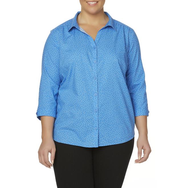 Erika Women's Plus Camp Shirt Dots