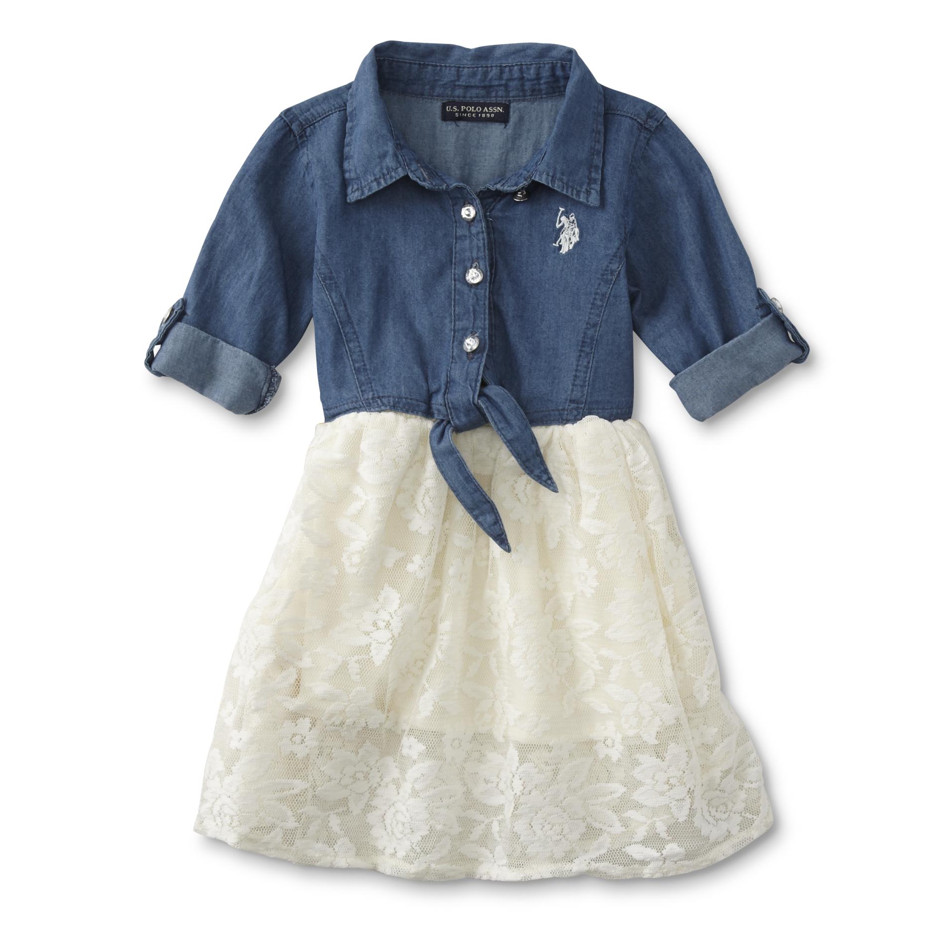 U.S. Polo Assn. Infant & Toddler Girls' Knotted Dress