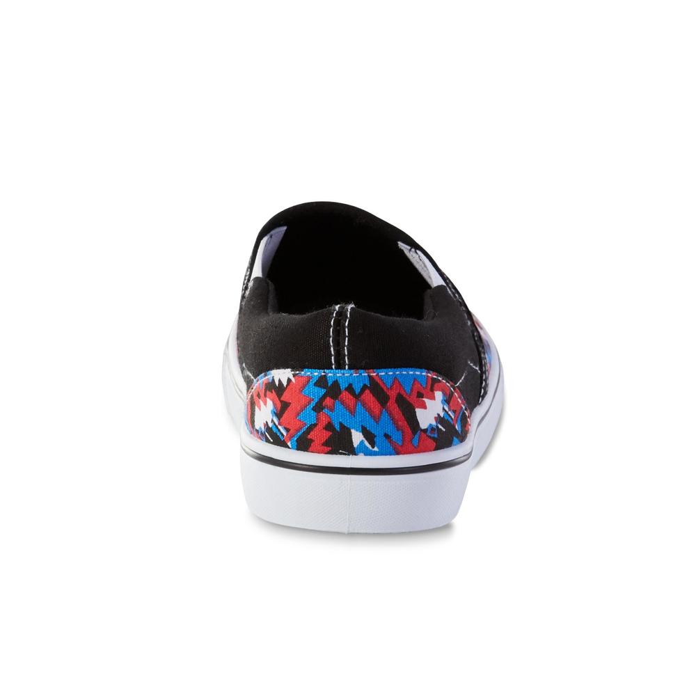 Joe Boxer Boys' Graffiti Black/Multicolor Slip-On Sneaker