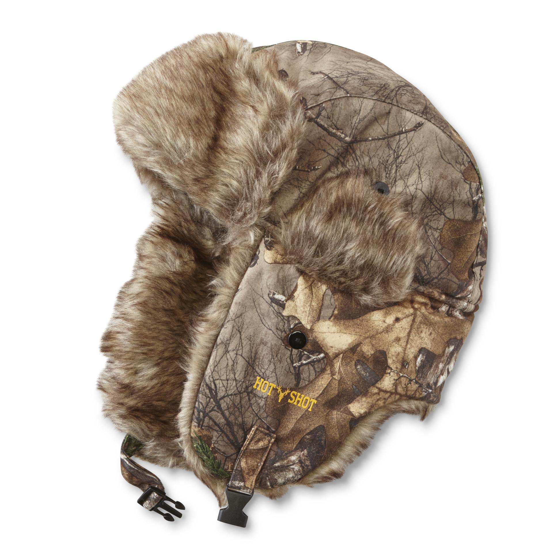 Realtree Men's Sabre Faux Fur Trapper Hat - Camo