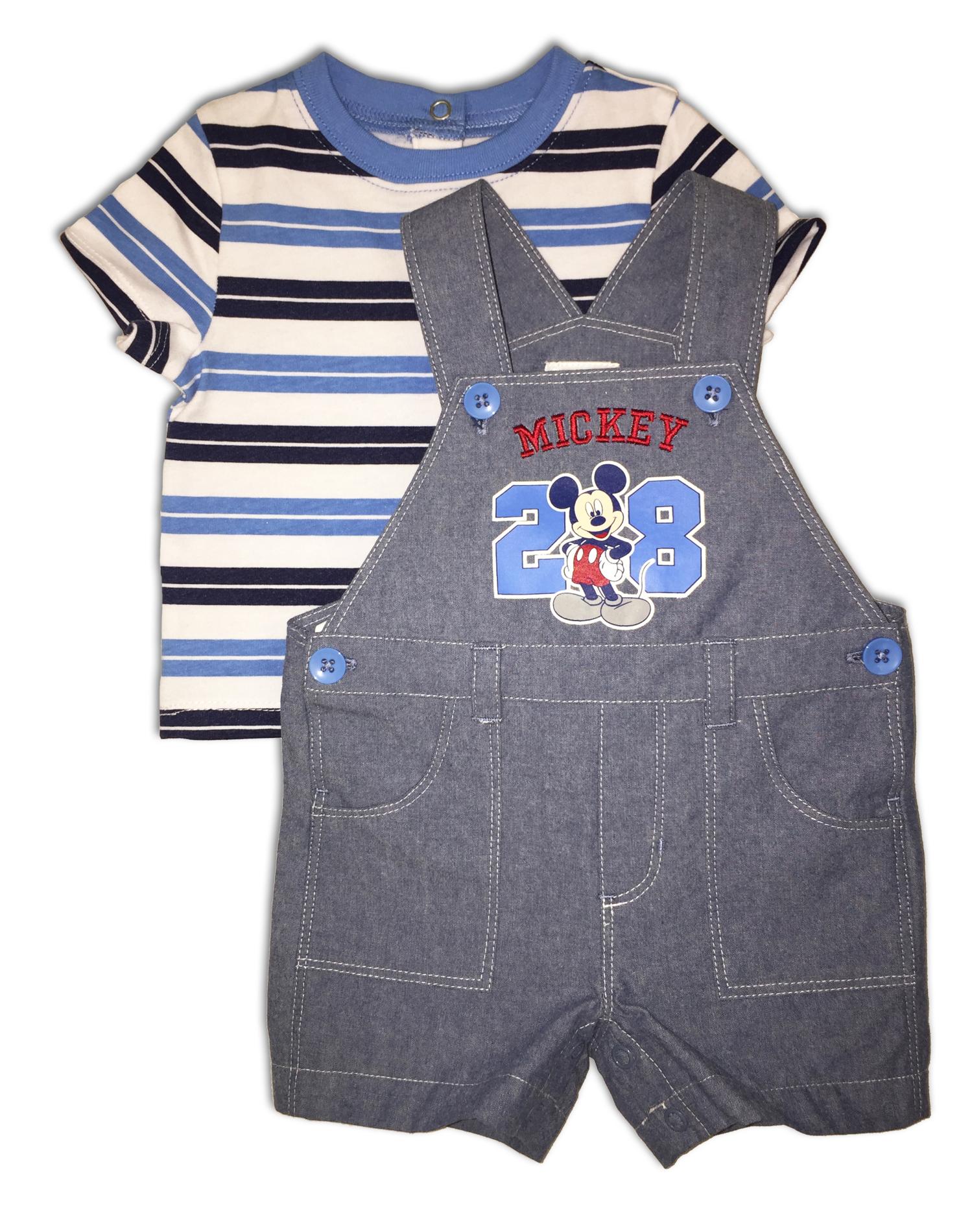 Disney Mickey Mouse Newborn Boys' T-Shirt & Shortalls
