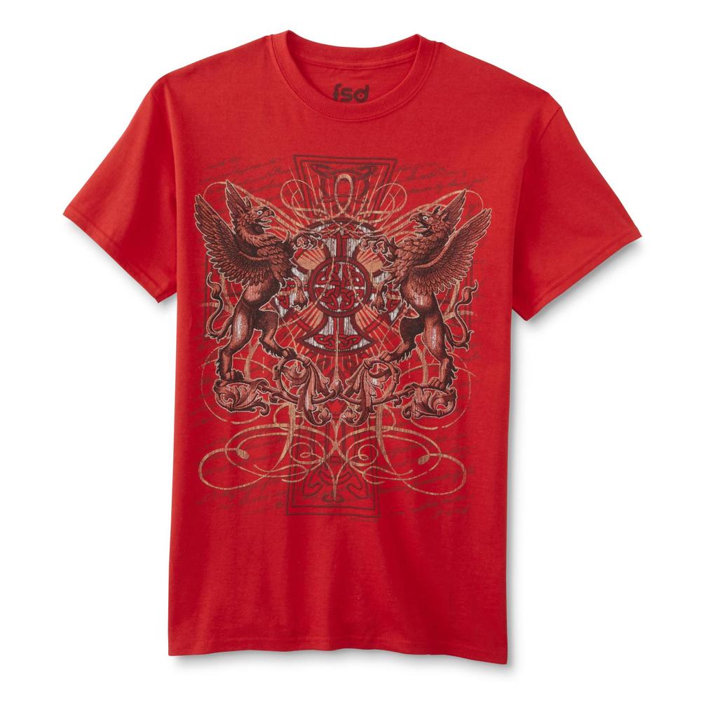 Screen Tee Market Brands Young Men's Graphic T-Shirt - Griffin Cross