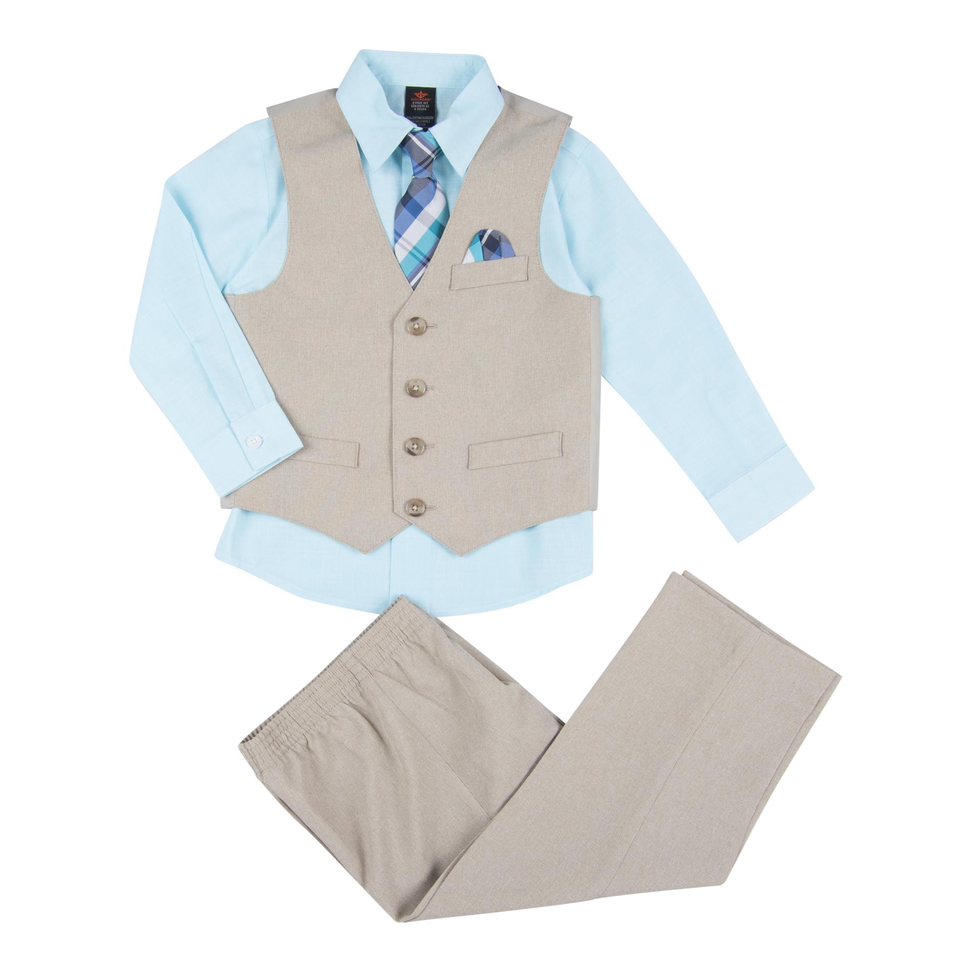 Dockers Boys' Dress Shirt, Vest, Necktie & Pants