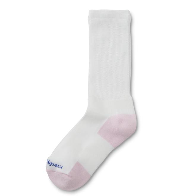 MediPeds Women's 4-Pairs Diabetic Health & Wellness Crew Socks