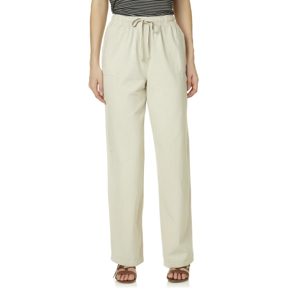Basic Editions Women's Relaxed Fit Pants