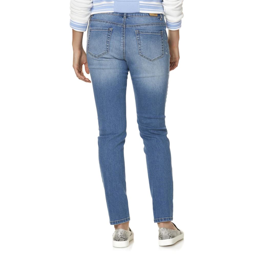 ROEBUCK & CO R1893 Women's Skinny Jeans - Bleach Splatter