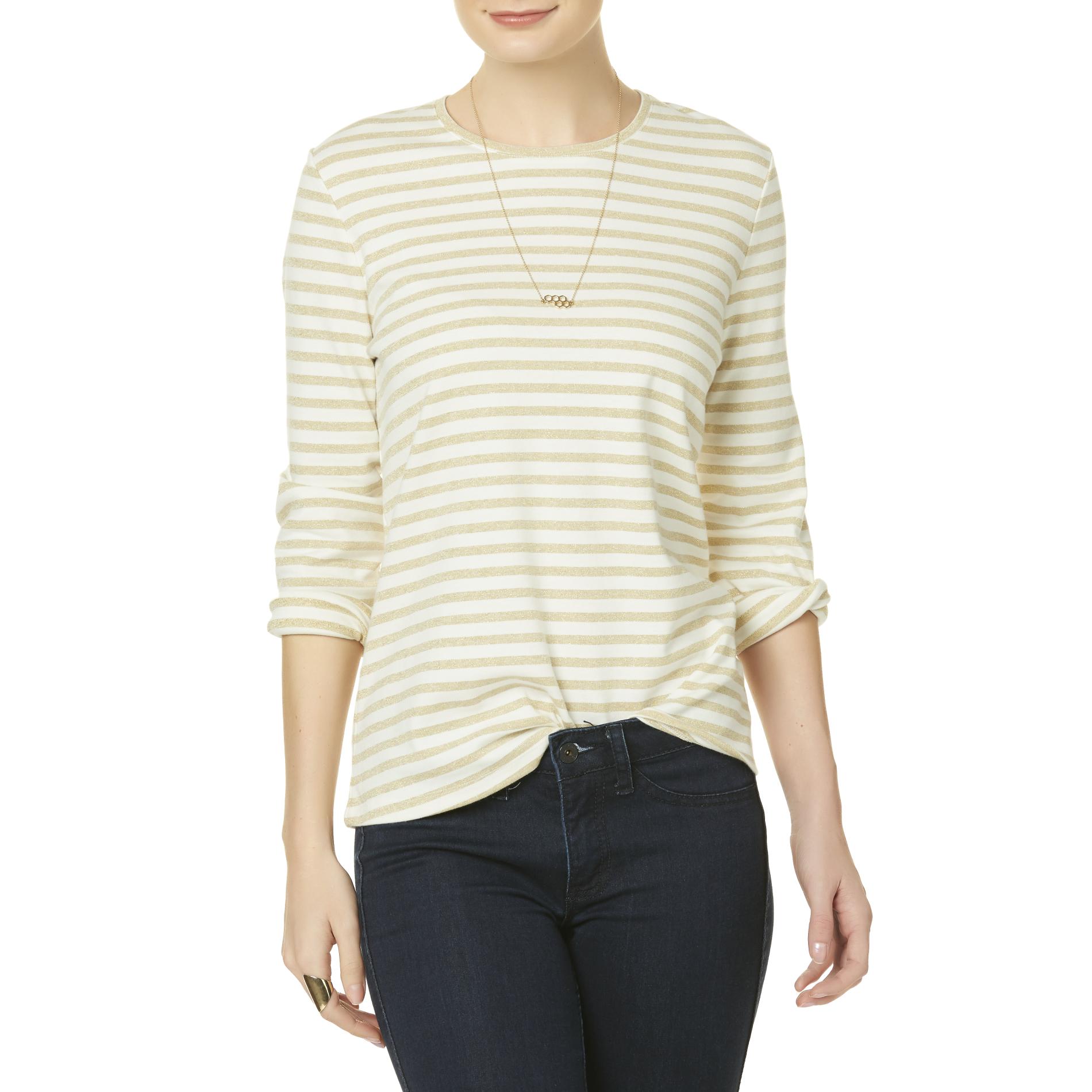 Laura Scott Women's Long-Sleeve T-Shirt - Striped