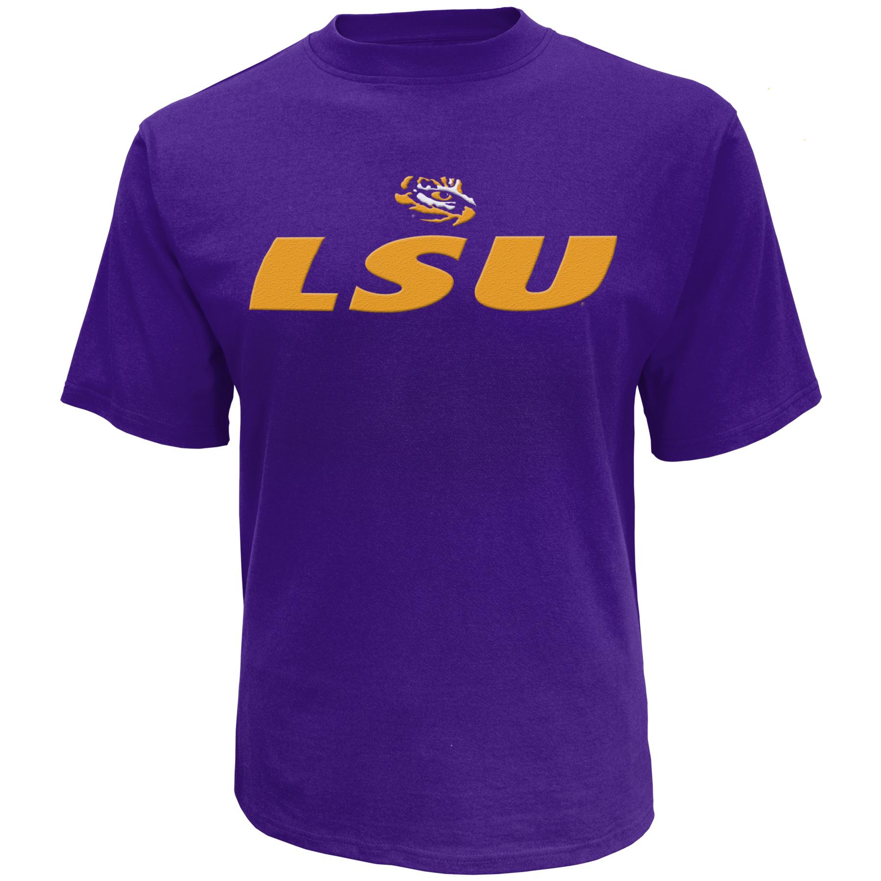 NCAA Men's Embroidered Graphic T-Shirt - Louisiana State Tigers