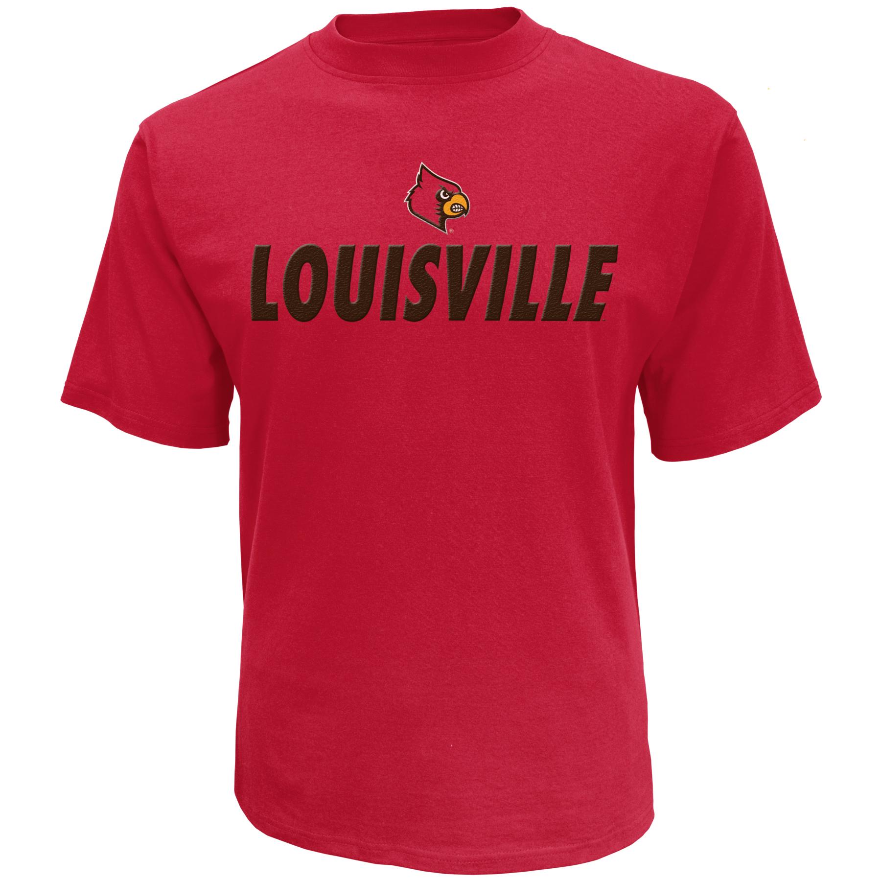 NCAA Men's Embroidered Graphic T-Shirt - Louisville Cardinals