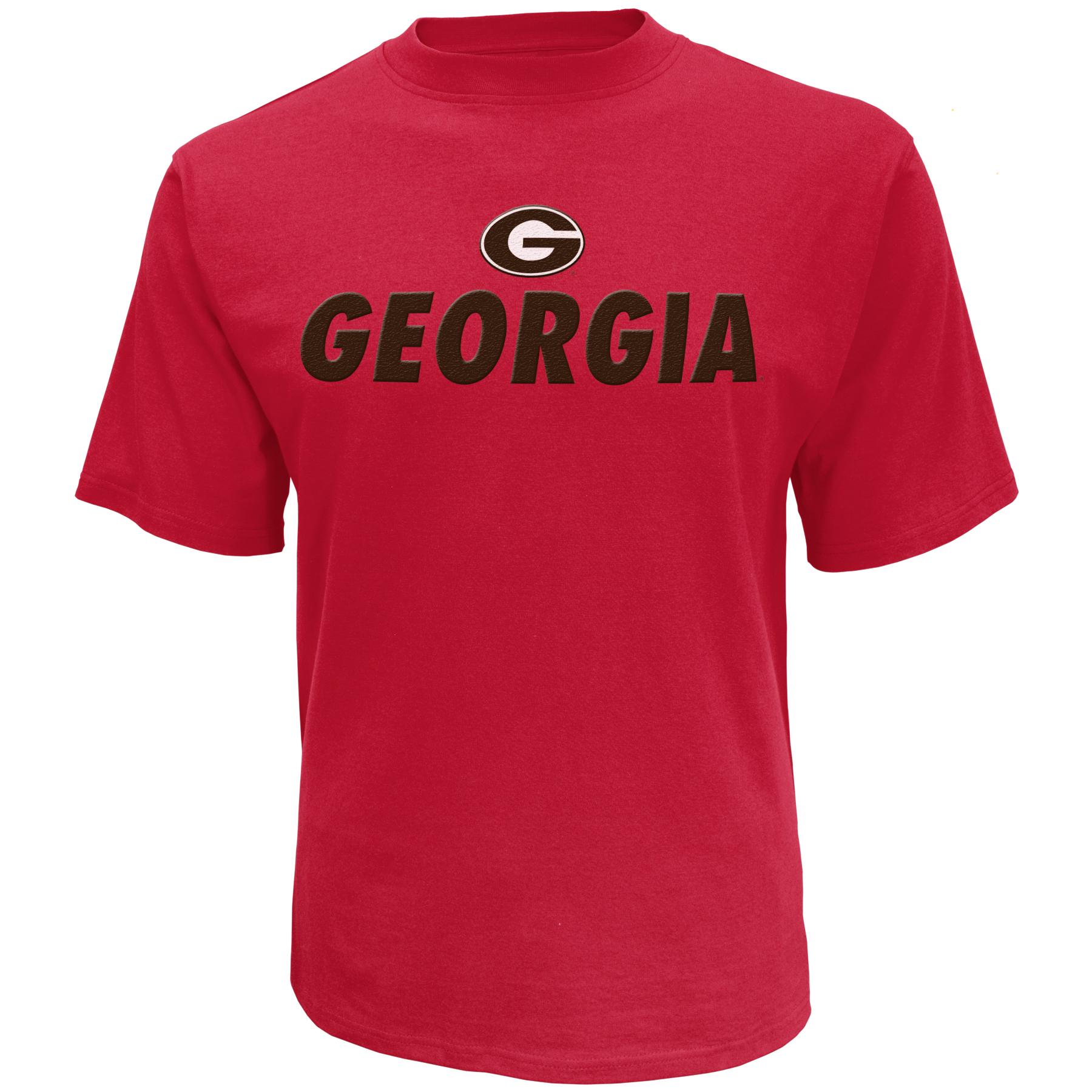 NCAA Men's Embroidered Graphic T-Shirt - Georgia Bulldogs