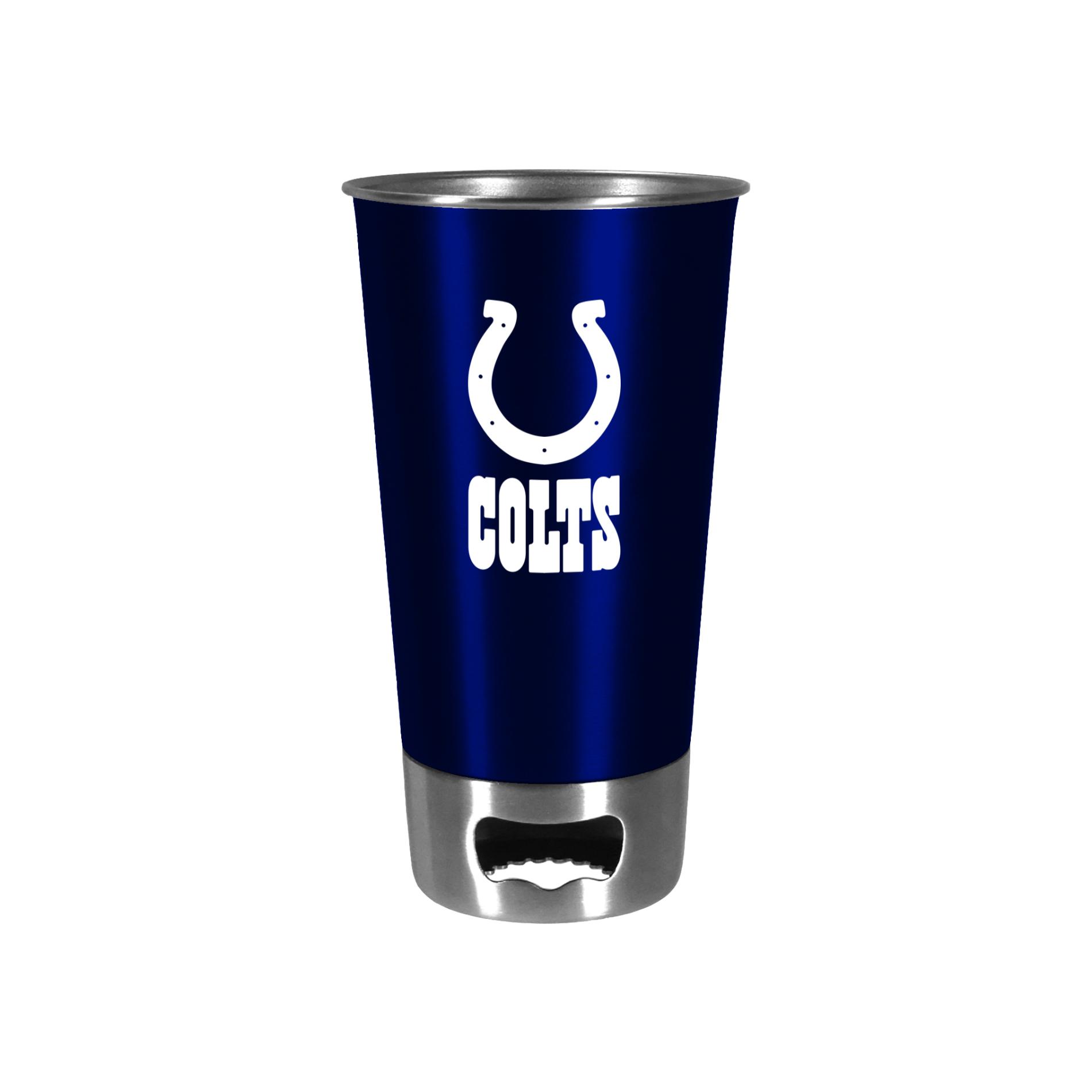 NFL Stainless Steel Pint Cup - Indianapolis Colts, Silver NFL Stainless Steel Pint Cup - Indianapolis Colts, Silver