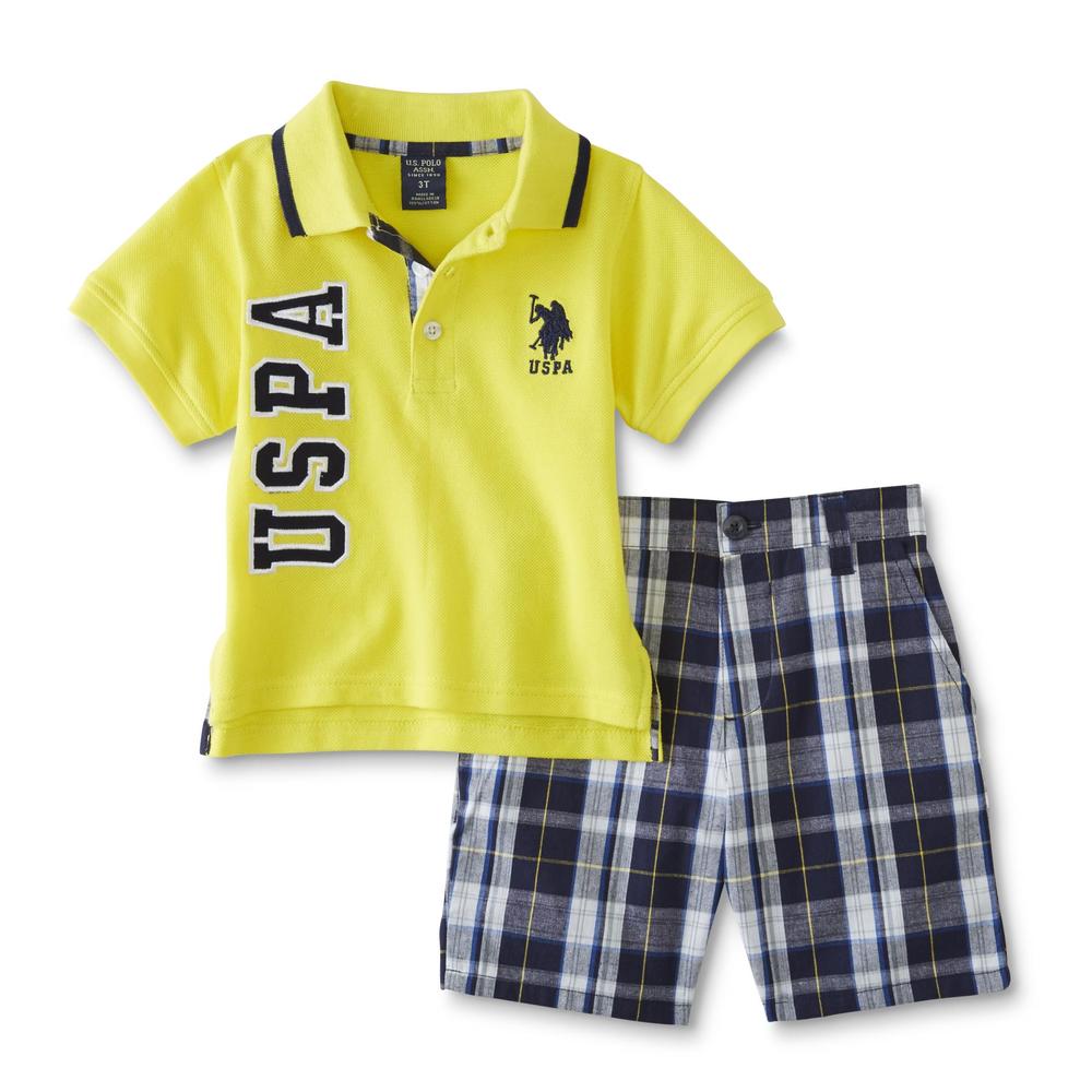 U.S. Polo Assn. Infant & Toddler Boys' Polo Shirt & Shorts - Plaid