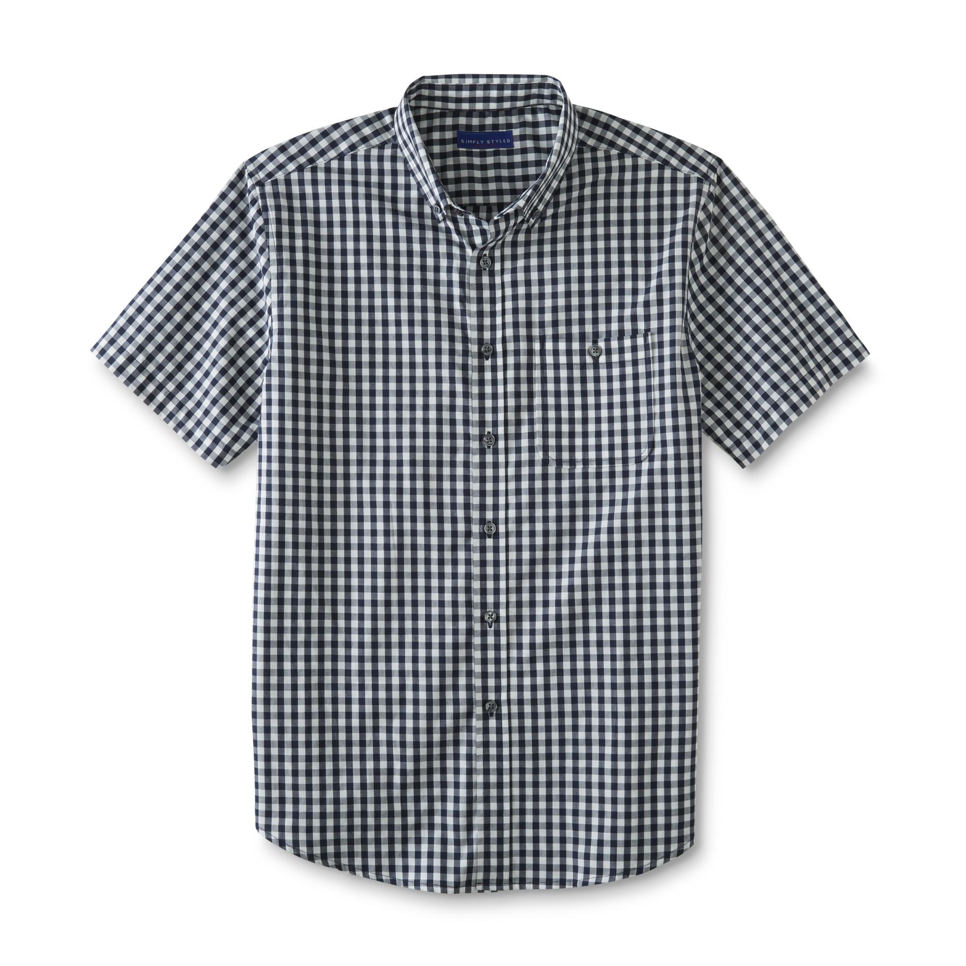 Simply Styled Men's Button-Front Shirt - Plaid