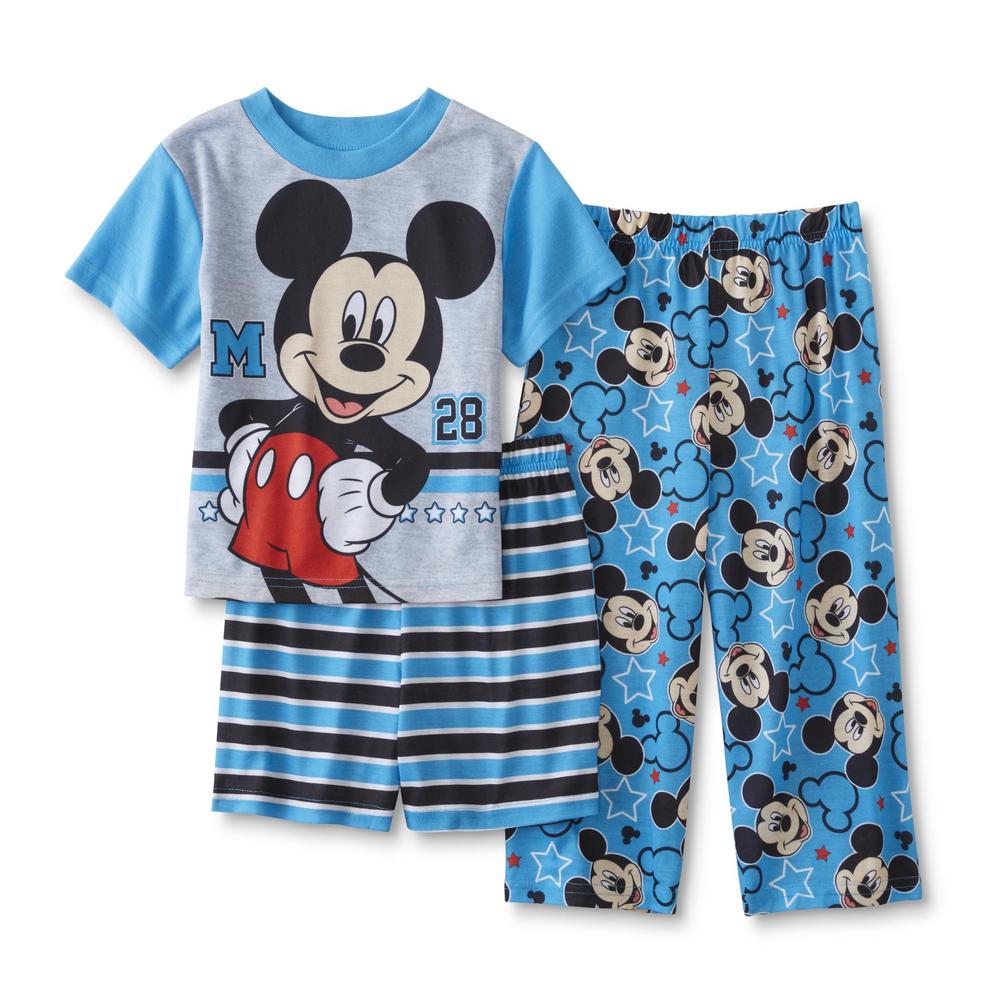 Disney Mickey Mouse Toddler Boys' Pajama Shirt, Shorts & Pants