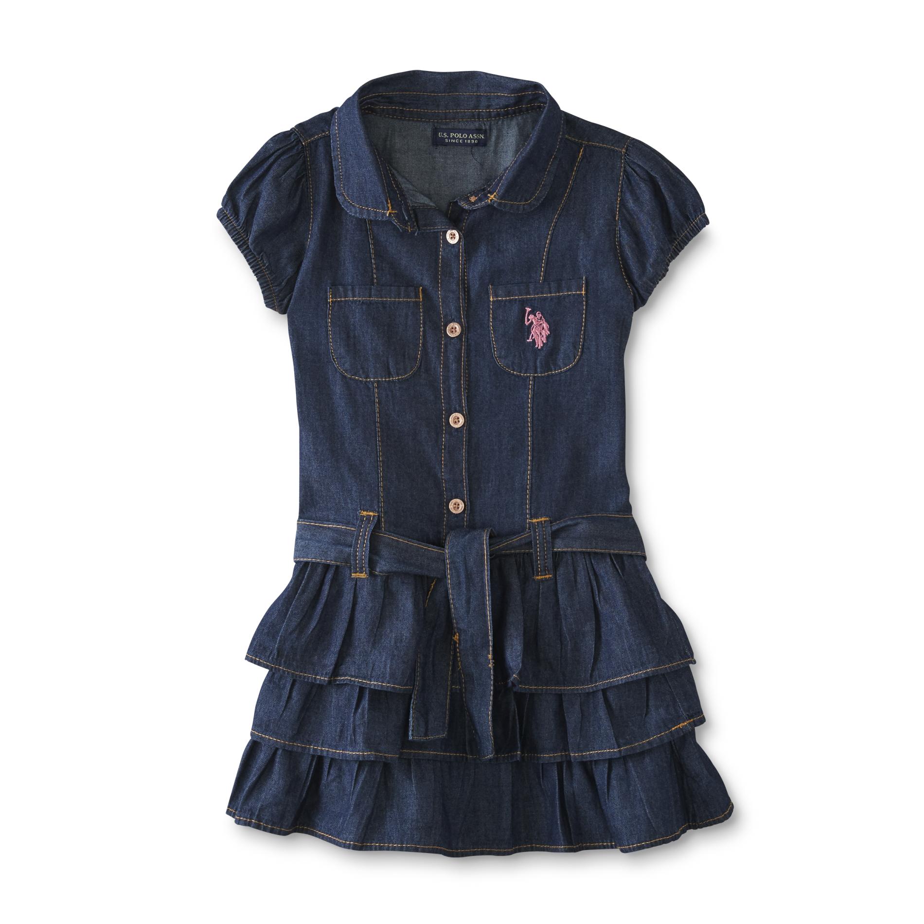U.S. Polo Assn. Infant & Toddler Girls' Chambray Dress