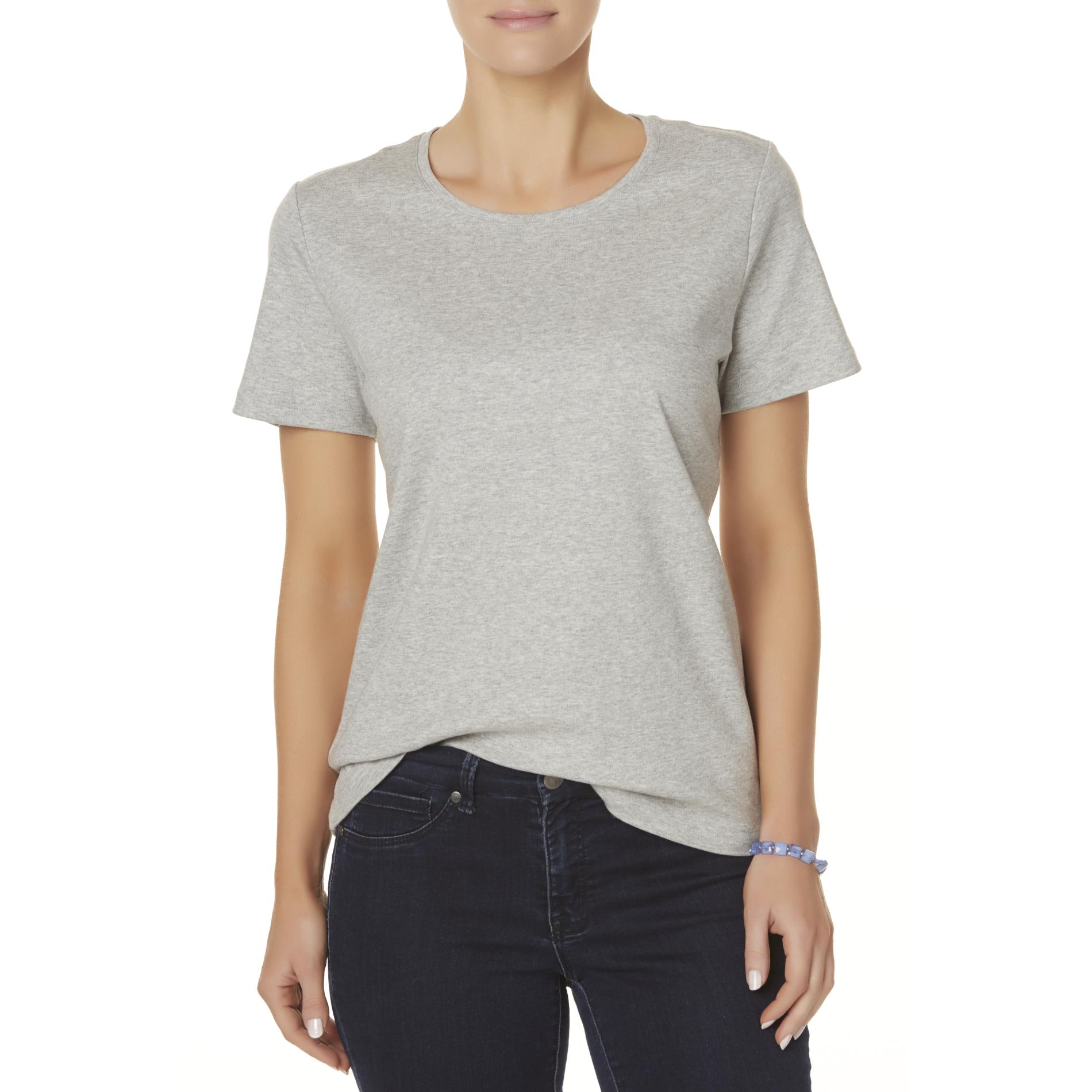 Basic Editions Women's Relaxed Fit Top - Heathered