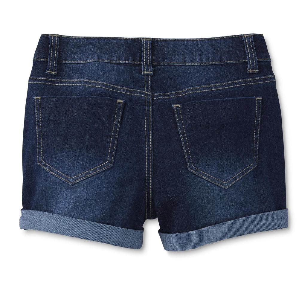 ROEBUCK & CO R1893 Girls' Cuffed Denim Shorts