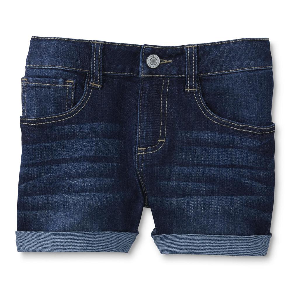 ROEBUCK & CO R1893 Girls' Cuffed Denim Shorts