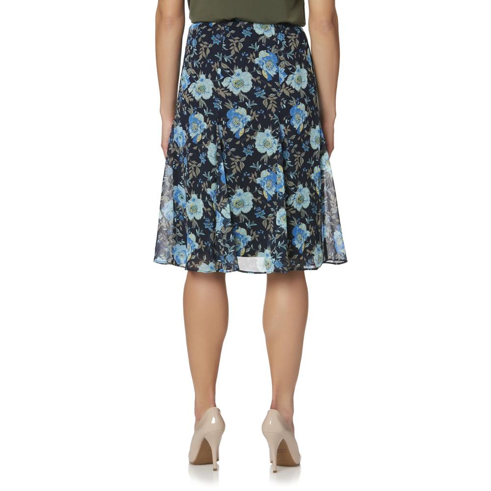 Laura Scott Petites' Chiffon Skirt - Floral