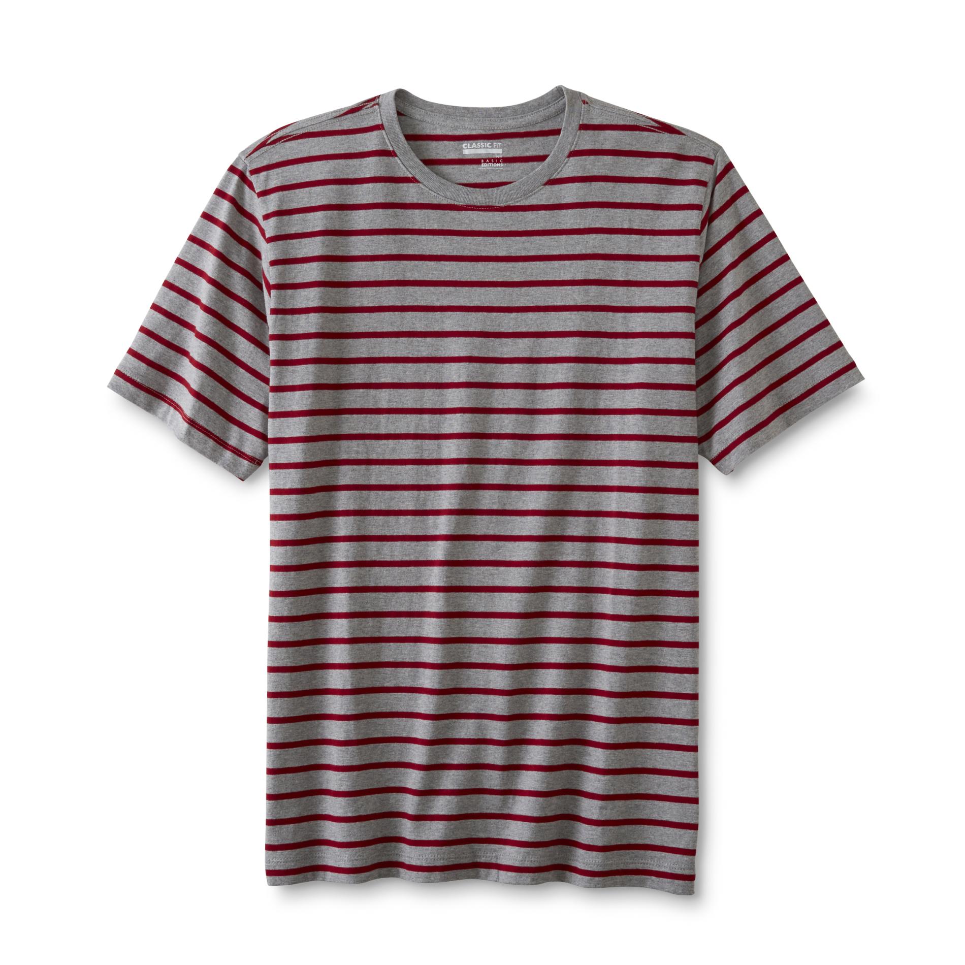 Basic Editions Men's Classic Fit T-Shirt - Striped