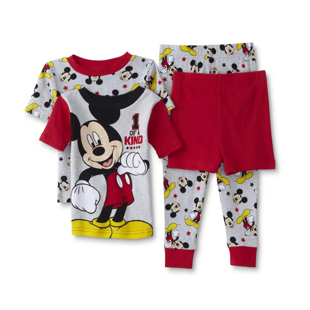 Disney Mickey Mouse Infant & Toddler Boys' 2-Pairs Short-Sleeve Pajamas